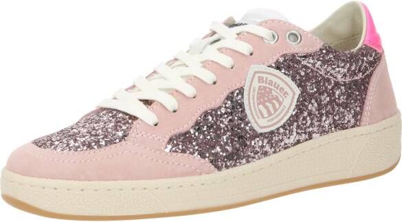 Blauer Sneakers Olympia in poeder roze