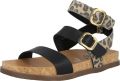 Blowfish Malibu Sandalen met riem 'LAWSON' donkerbeige bruin zwart - Zwart