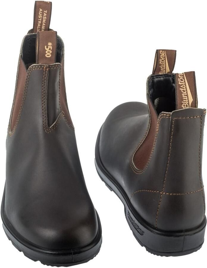 Blundstone 500 Stout Bruin Leren Zwarte Enkellaarsjes Fashion Wear Volwassen - Foto 10