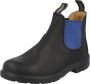 Blundstone Kinder Stiefel Boots #580 Leather Elastic (Kids) Black Blue-K10UK - Thumbnail 3