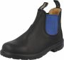 Blundstone Kinder Stiefel Boots #580 Leather Elastic (Kids) Black Blue-K12UK - Thumbnail 3
