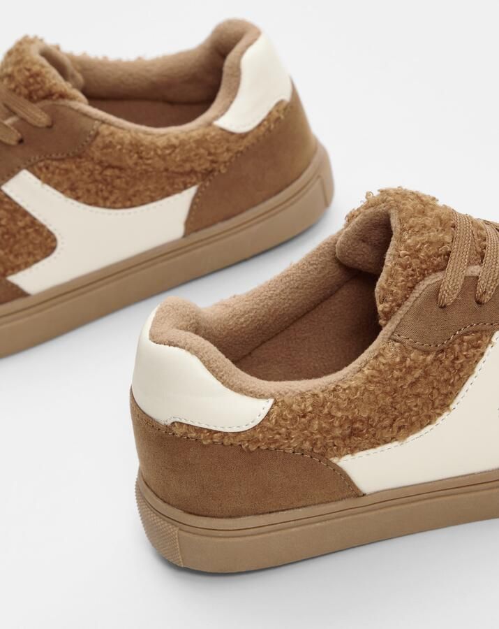 Bonprix Sneakers laag bruin wit - Foto 3