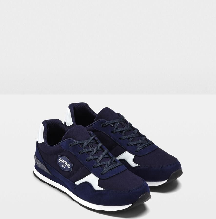 Bonprix Sneakers laag nachtblauw enziaan wit - Foto 2