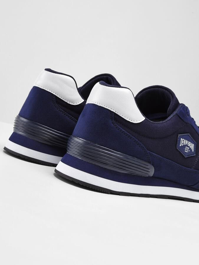 Bonprix Sneakers laag nachtblauw enziaan wit - Foto 3