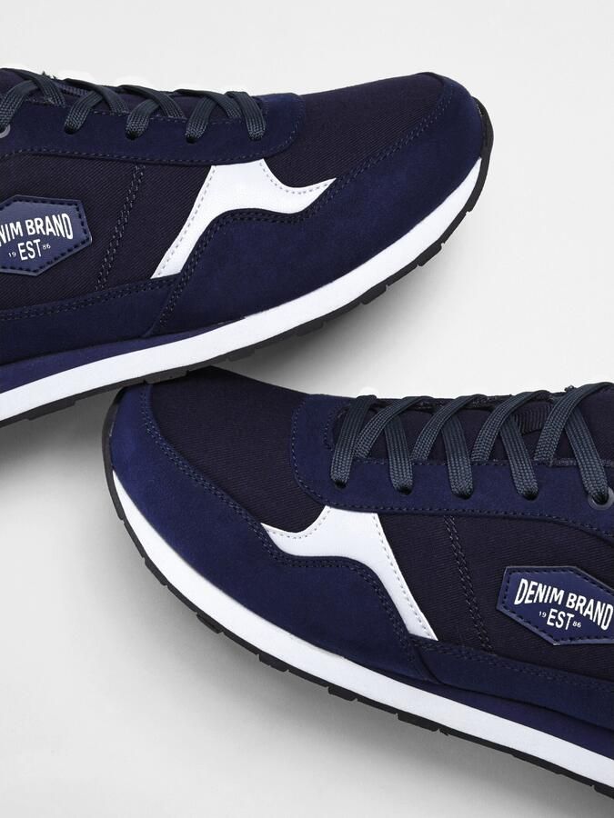 Bonprix Sneakers laag nachtblauw enziaan wit - Foto 4