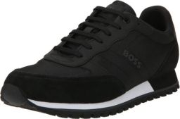 BOSS Lage Sneakers Heren Parkour-l Runn Leer Zwart