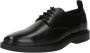 Hugo Boss Zwarte platte schoenen vetersluiting elegante stijl Black Heren - Thumbnail 1