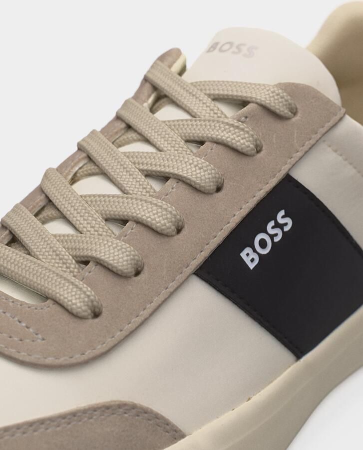 BOSS Sneakers laag 'Aiden Tenn' beige donkerbeige zwart wit - Foto 4