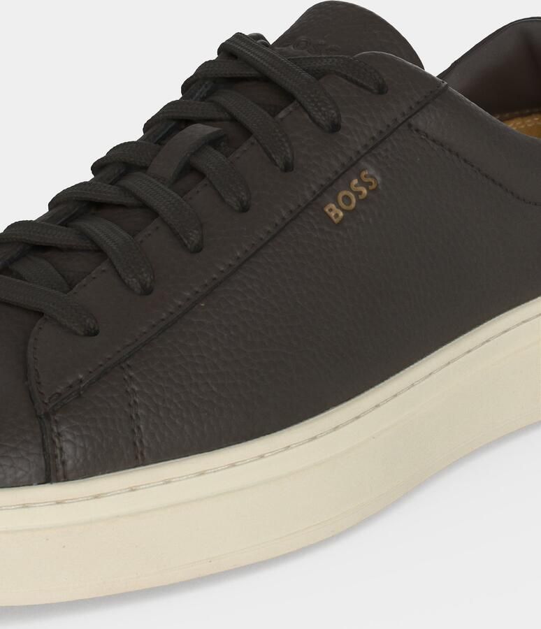Boss Sneakers van rundleer met labeldetail model 'Kieran' - Foto 5