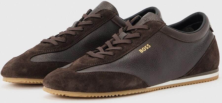 BOSS Sneakers laag 'Lineor' donkerbruin goud - Foto 4