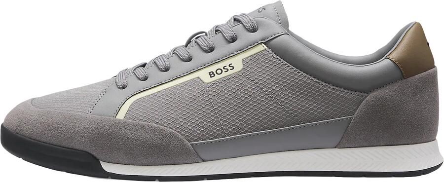 BOSS Sneakers laag 'Nitan' bruin grijs stone grey