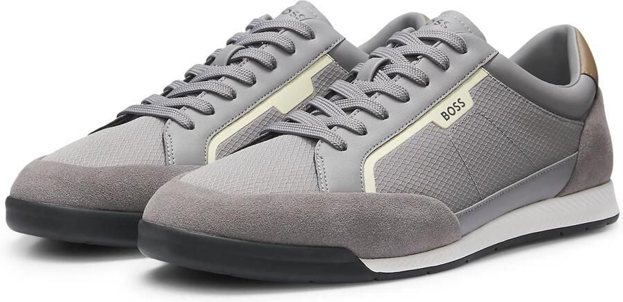 BOSS Sneakers laag 'Nitan' bruin grijs stone grey - Foto 4