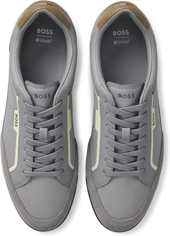 BOSS Sneakers laag 'Nitan' bruin grijs stone grey - Foto 3