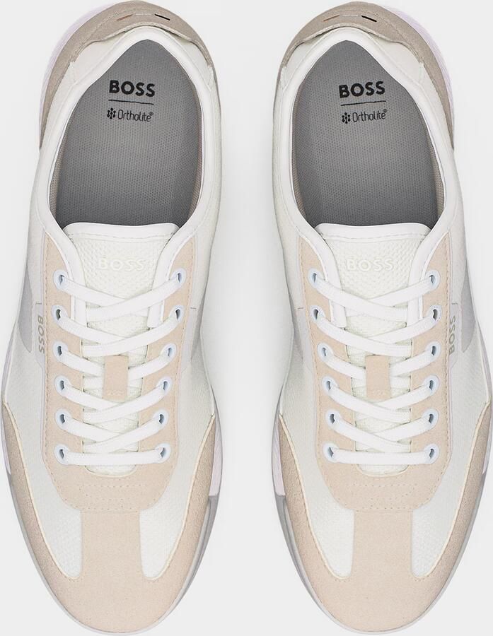 BOSS Sneakers laag 'Nitan' donkerbeige lichtgrijs wit - Foto 4