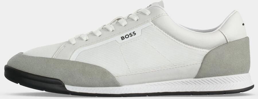 BOSS Sneakers laag 'Nitan' stone grey wit