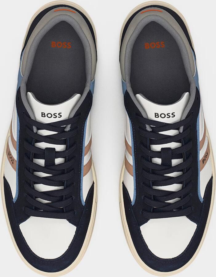 BOSS Sneakers laag 'Rhys_Tenn' marine blauw denim mokka wolwit - Foto 9