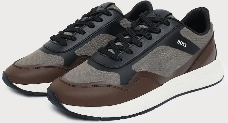 BOSS Sneakers laag 'Titanium' navy bruin bruin gemêleerd wit - Foto 5