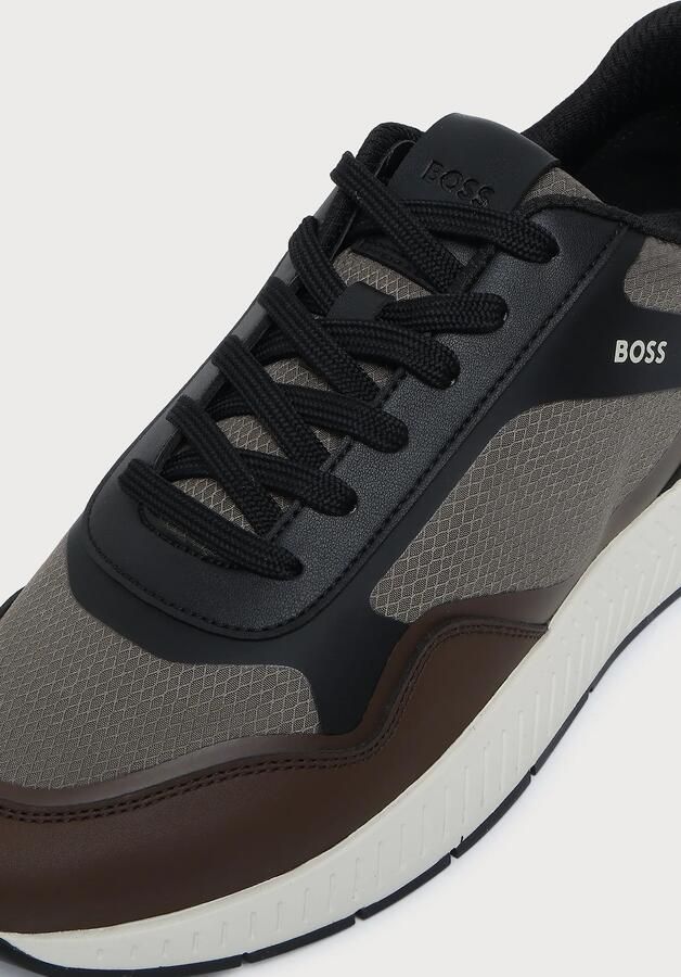 BOSS Sneakers laag 'Titanium' navy bruin bruin gemêleerd wit - Foto 4