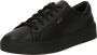Hugo Boss Zwarte leren sneakers met zijlogo Black Heren - Thumbnail 3