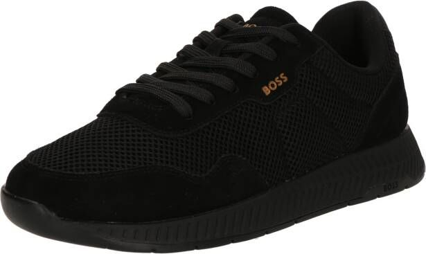 Boss Sneakers van leermix model 'Titanium Runn'