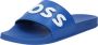 Hugo Boss Blauwe Slider Sandalen Kirk Model Blue Heren - Thumbnail 4