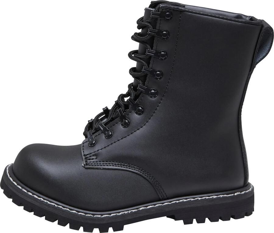 Merkloos Sans marque Brandit Springstiefel Combat Para Boots Zwart leren legerkisten met stalen neuzen