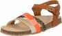 Braqeez Saar Spain Meisjes Sandalen Bruin Print Oranje Imitatieleer Gesp - Thumbnail 2