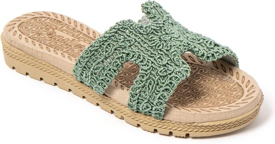 Brasileras Huisschoenen 'Braida' groen - Foto 3