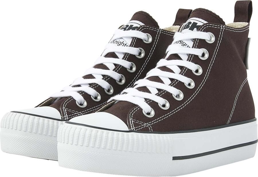 British Knights Kaya Mid Dames Sneakers Hoog Bruin Katoen Vrouwen Schoenen - Foto 6