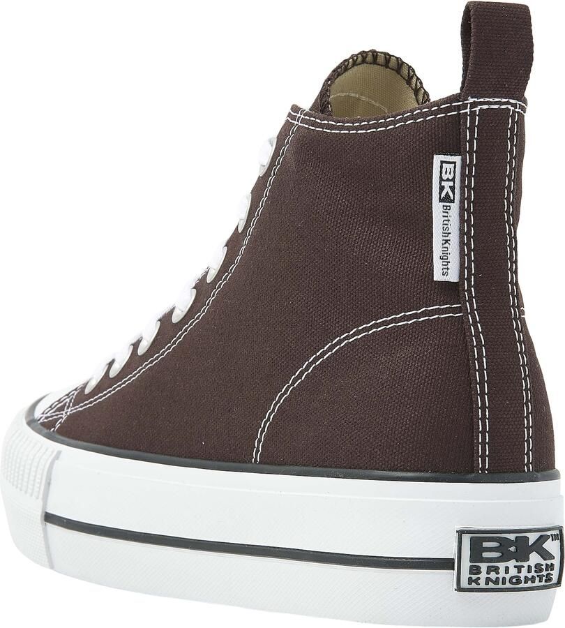 British Knights Kaya Mid Dames Sneakers Hoog Bruin Katoen Vrouwen Schoenen - Foto 3