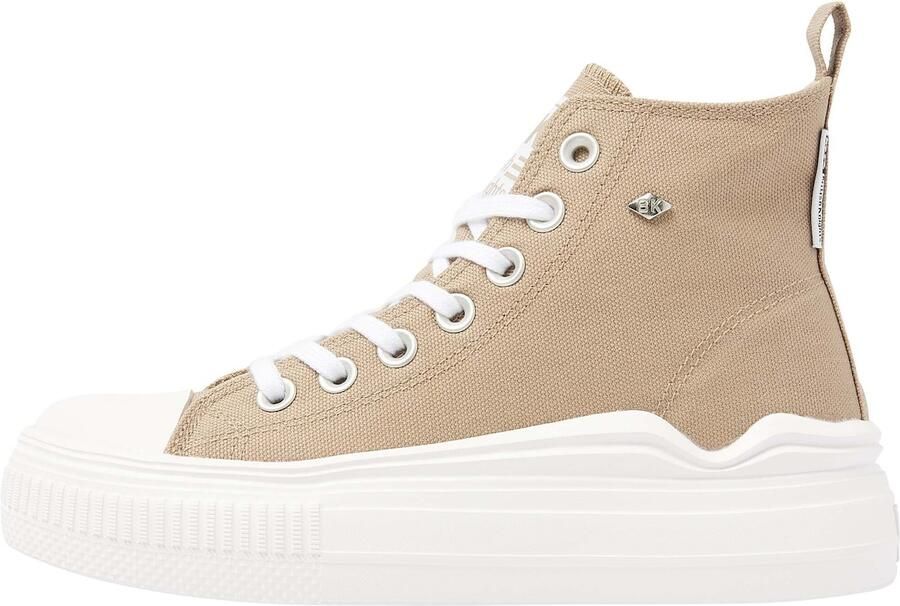 British Knights Kaya Flow Mid Dames Sneakers Hoog Bruin Katoen Vrouwen Schoenen