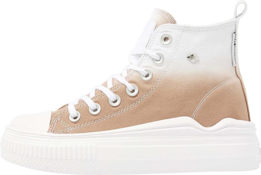 British Knights Kaya Flow Mid Dames Sneakers Hoog Bruin Katoen Vrouwen Schoenen - Foto 2