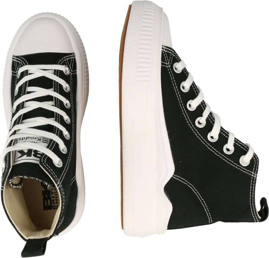 British Knights Kaya Flow Mid Dames Sneakers Hoog Zwart Katoen Vrouwen Schoenen - Foto 10