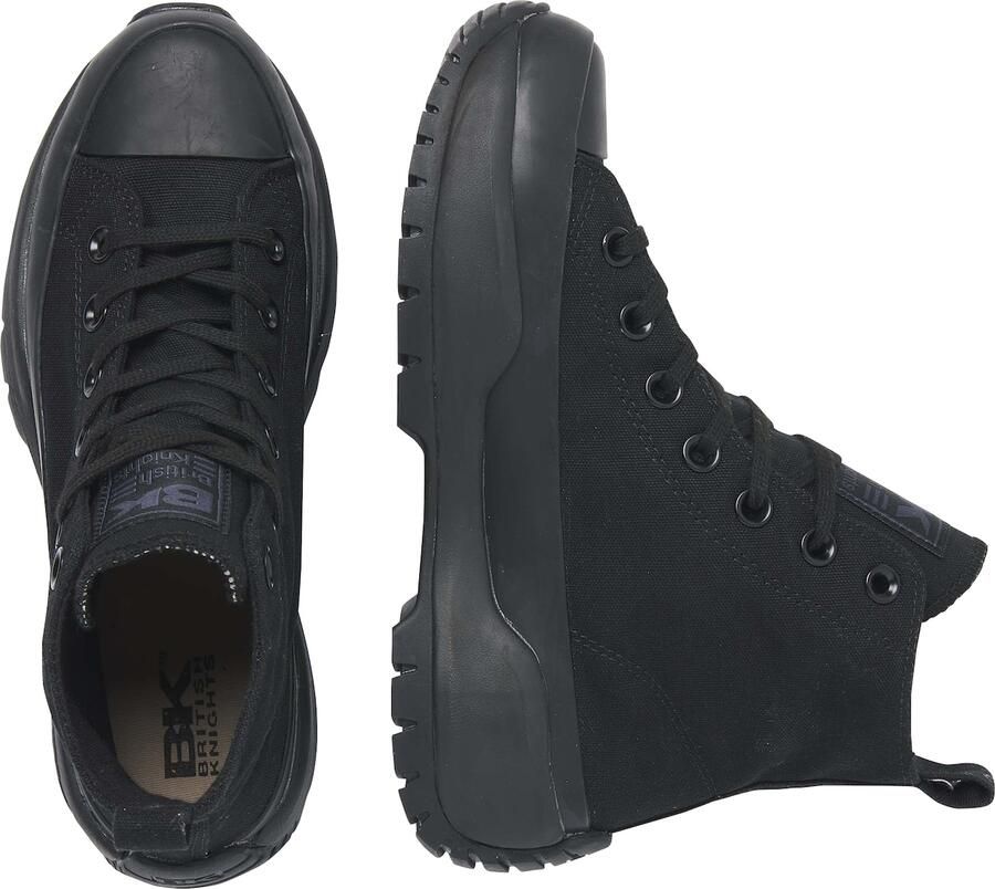 British Knights Kaya Mid Fly Dames Sneakers Hoog Zwart Katoen Vrouwen Schoenen - Foto 3