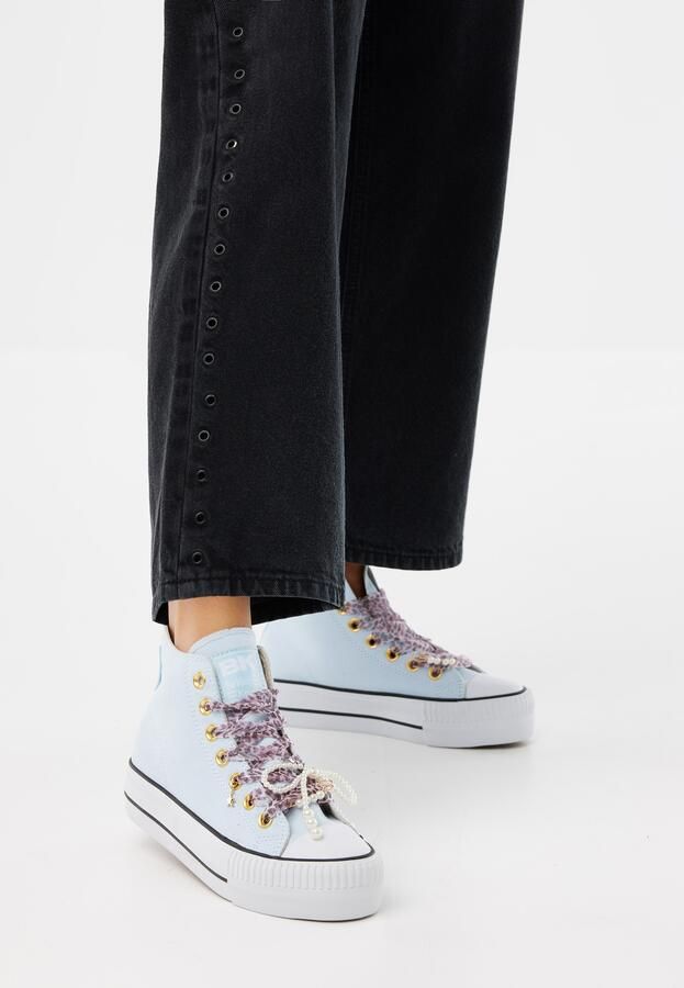 British Knights Kaya Mid Dames Sneakers Hoog Licht blauw Vrouwen Schoenen - Foto 7
