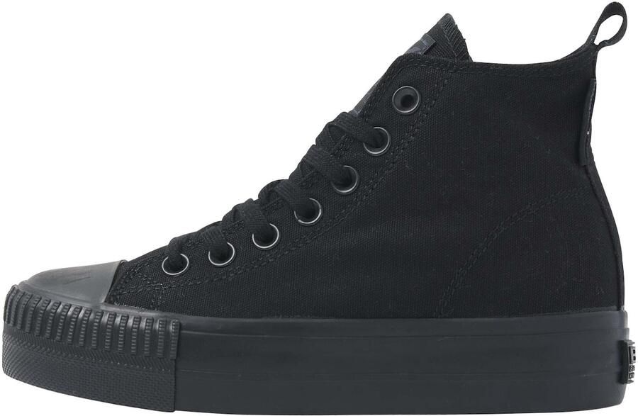 British Knights Kaya Mid Dames Sneakers Hoog Zwart Katoen Vrouwen Schoenen