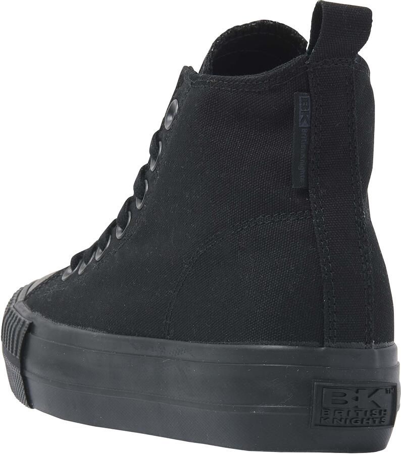 British Knights Kaya Mid Dames Sneakers Hoog Zwart Katoen Vrouwen Schoenen - Foto 3