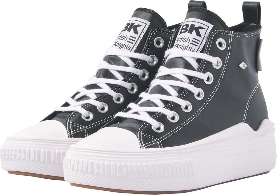 British Knights Kaya Flow Mid Dames Sneakers Hoog Zwart Vrouwen Schoenen - Foto 11