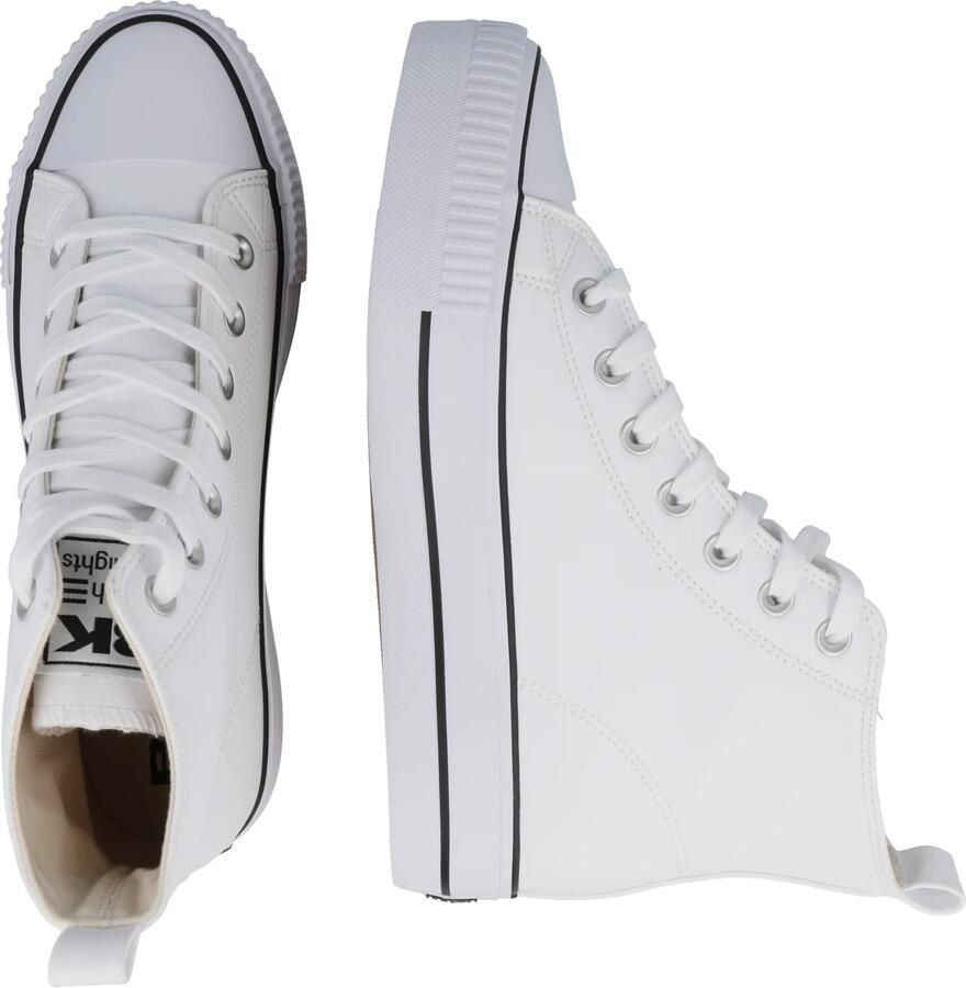 British Knights Kaya Mid Dames Sneakers Hoog Wit Katoen Vrouwen Schoenen - Foto 4