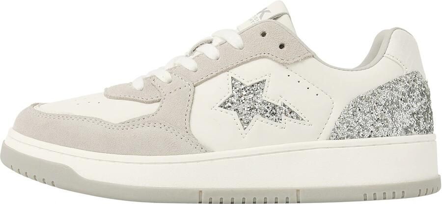 British Knights Allure Dames Sneakers Laag Wit Gebroken wit Zilver Vrouwen Schoenen - Foto 2