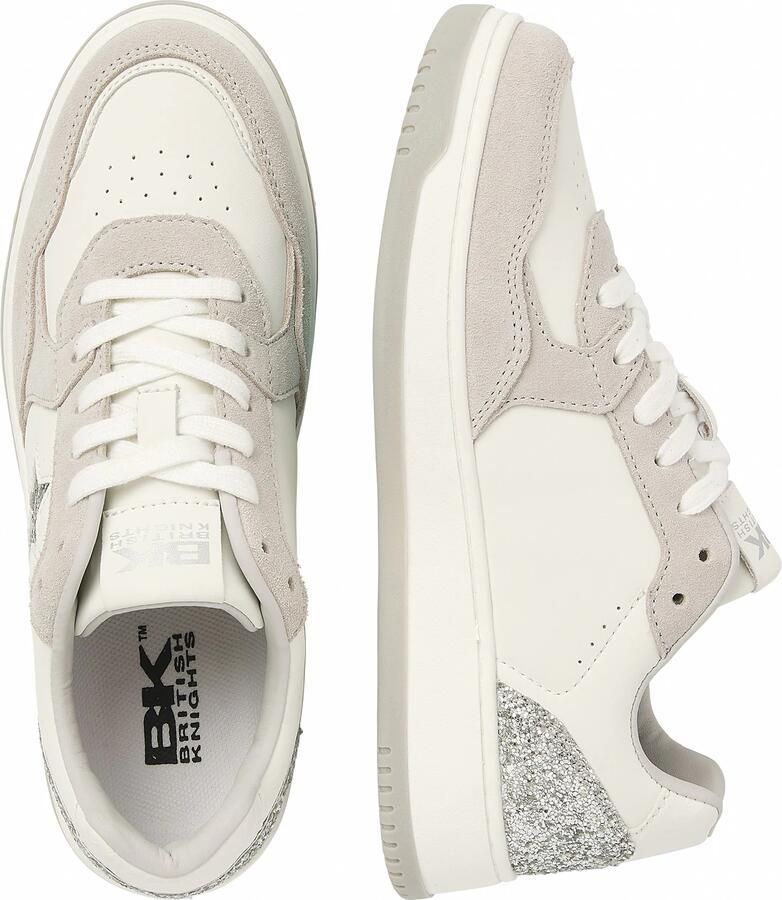 British Knights Allure Dames Sneakers Laag Wit Gebroken wit Zilver Vrouwen Schoenen - Foto 4