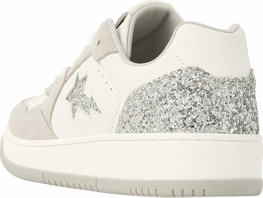 British Knights Allure Dames Sneakers Laag Wit Gebroken wit Zilver Vrouwen Schoenen - Foto 3