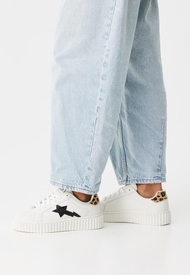 British Knights Bliss Dames sneakers laag Wit Zwart Panterprint Vrouwen schoenen - Foto 6