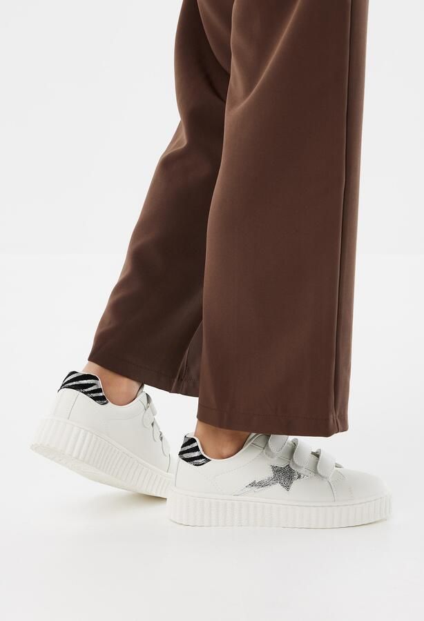 British Knights Bliss Velcro Dames Sneakers Laag Wit Zilver Zebra Vrouwen Schoenen - Foto 7