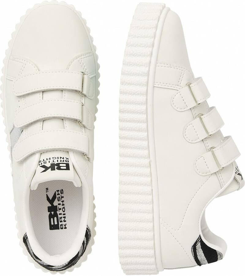 British Knights Bliss Velcro Dames Sneakers Laag Wit Zilver Zebra Vrouwen Schoenen - Foto 6