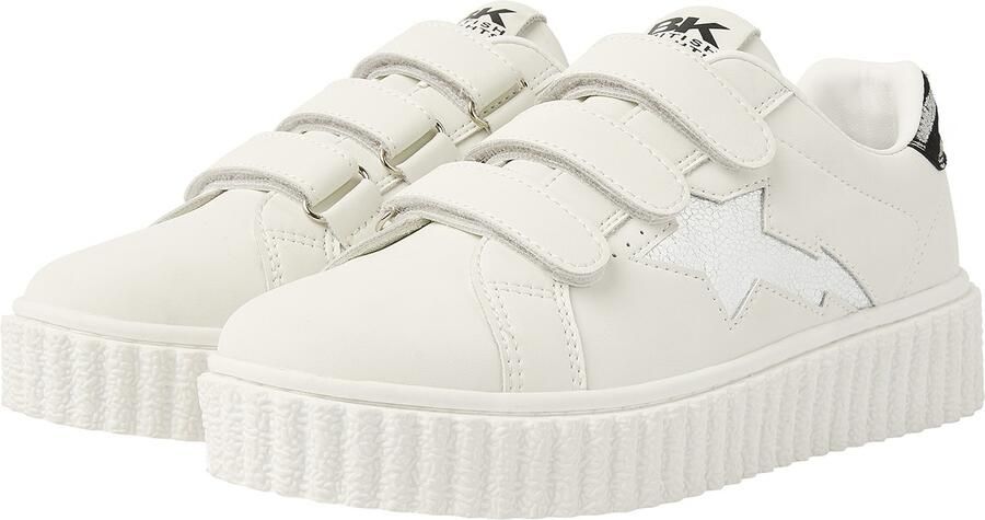 British Knights Bliss Velcro Dames Sneakers Laag Wit Zilver Zebra Vrouwen Schoenen - Foto 3