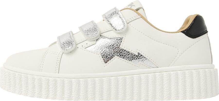 British Knights Bliss Velcro Dames Sneakers Laag Wit Zilver Zwart Vrouwen Schoenen - Foto 2