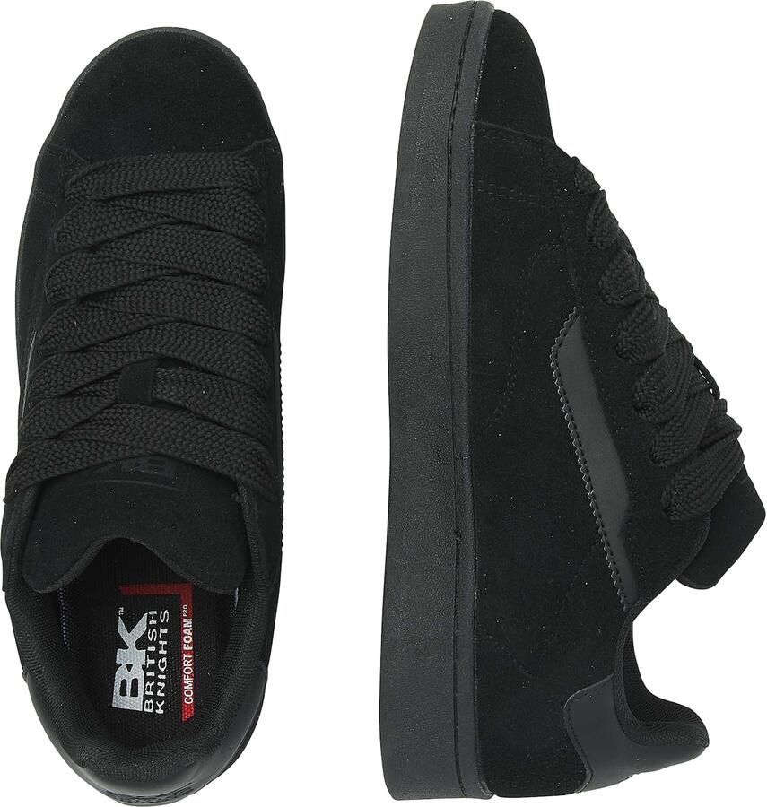 British Knights Ezo Heren Sneakers Laag Zwart Suede Mannen Schoenen - Foto 4