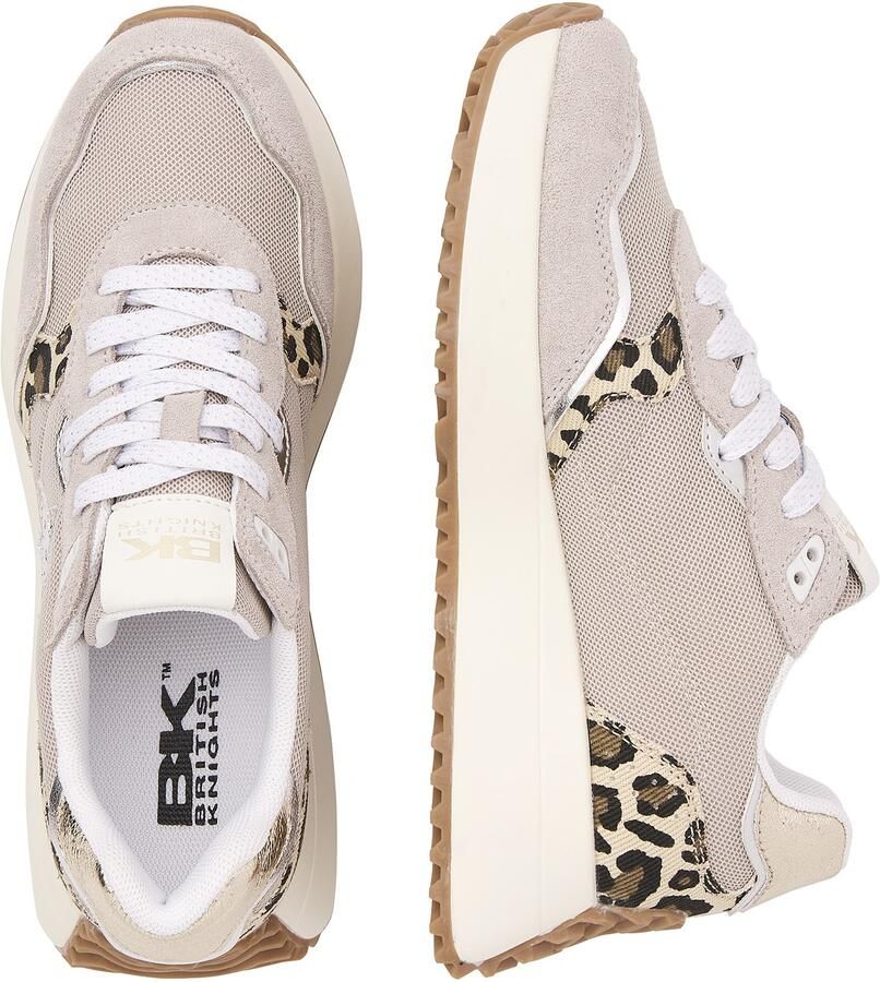 British Knights Fable Dames sneakers laag Beige Panterprint Zilver Vrouwen schoenen - Foto 5