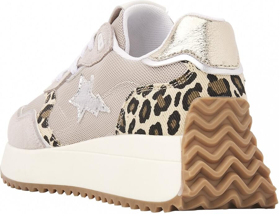 British Knights Fable Dames sneakers laag Beige Panterprint Zilver Vrouwen schoenen - Foto 3